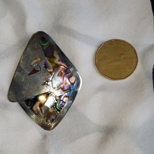 Sterling Mexico pin mother of pearl